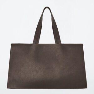 Brand New Cos Atelier RARE leather flap tote brown